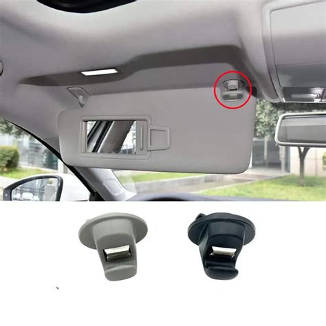 G B Black Grey Sun Visor Clip Hook Holder For Vw Golf Mk