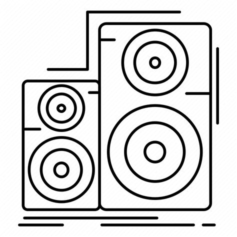 Audio Design Hifi Monitor Production Sound Speaker Icon