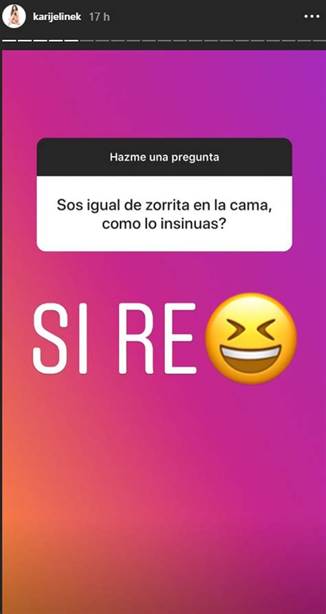 El cuestionario súper hot que Karina Jelinek les respondió a sus seguidores Infobae