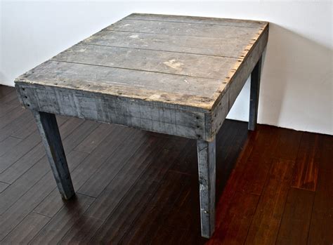 grey wood plank coffee table by Reclaimbk on Etsy