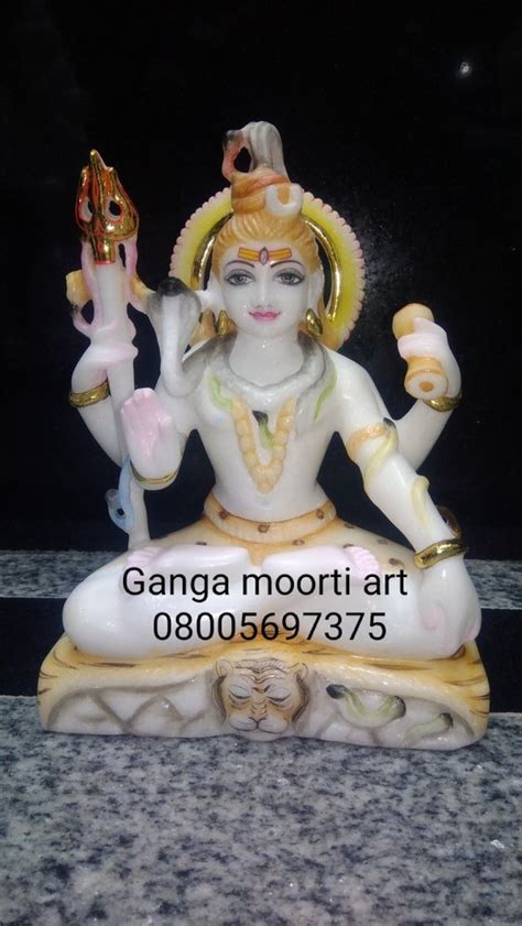 Multicolor Traditional Marble Shiva Statue For Home Size