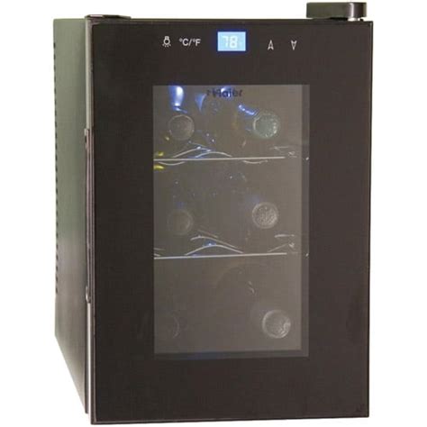 Haier 6 Bottle Wine Cellar With Electronic Controls Black Hvtm06abb