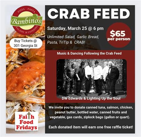 Bambinos Crab Feed In Downtown Vallejo Unlimited Crab Tri Tip And