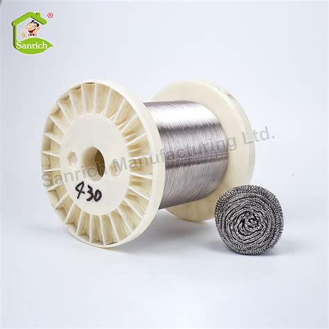 Eco Friendly Kitchen Ss Stainless Steel Metal Pot Washing Scrubber