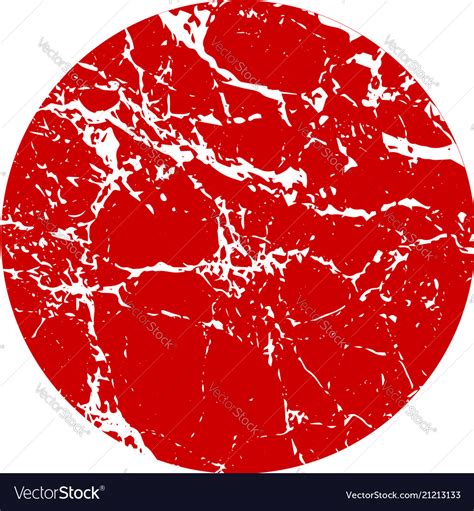 Abstract Big Red Grunge Circle On White Background