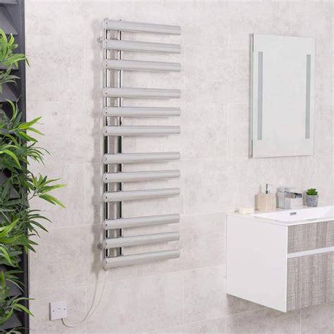 WarmeHaus 1200x450 Electric Heated Towel Rail Rad Flat Panel Designer