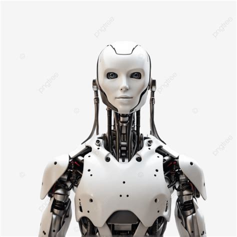 Robot Humanoid Isolated On White Background Robot Humanoid Isolated