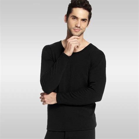 Pull En Coton Long Johns Sous V Tement Thermique Rembourr Et Pais Col