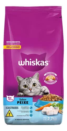 Whiskas Gatos Castrados Sabor Peixe Kg Frete Gr Tis