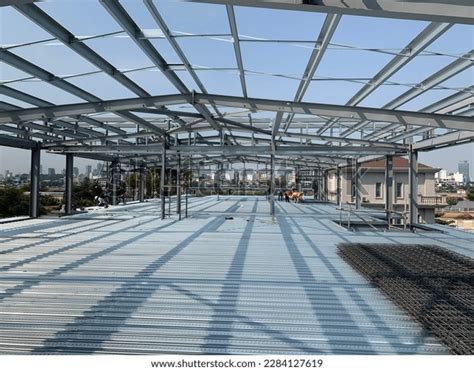 Steel Frame Roof Steel Building Steel Stock Photo 2284127619 | Shutterstock