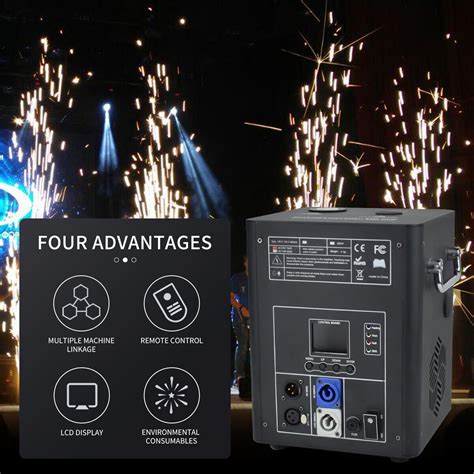 750W Cold Spark Machine LCD Firework Machine DMX512 DJ Stage Effect