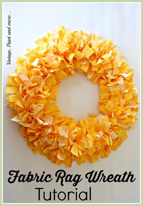 Fabric Rag Wreath Tutorial With Images Rag Wreath Tutorial Material Wreaths Rag Wreath