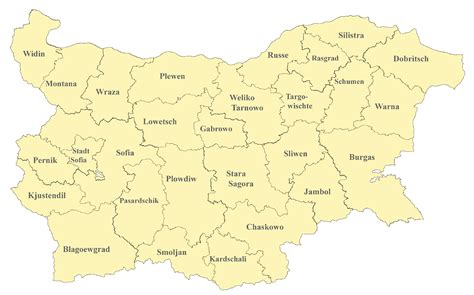 Bulgarien Karte Mit Regionen Landkarten Mit Provinzen