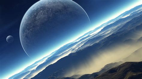 Download A Stunning View Of The Blue Moon From Earth Wallpaper