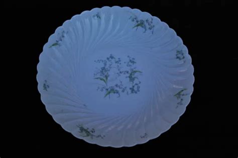 PLAT ROND CREUX En Porcelaine De Limoges HAVILAND Torse Muguet Myosotis