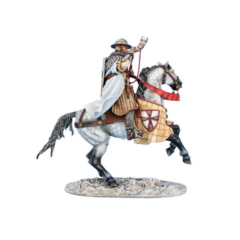 Cru109 Mounted Teutonic Knight Sergeant With Horn Figurines Et Collections