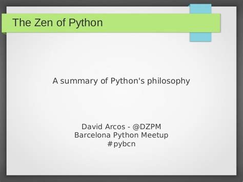 The Zen of Python