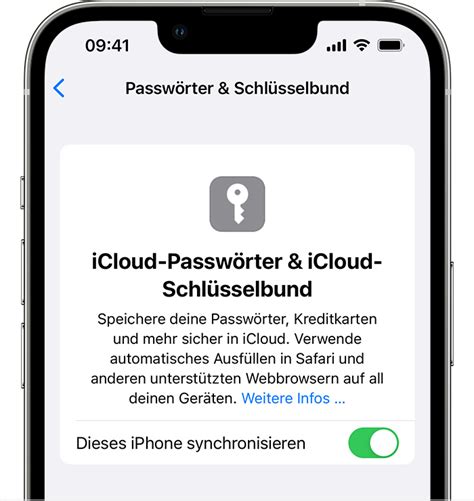 Icloud Schl Sselbund Einrichten Apple Support De