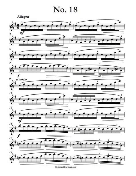 Free Violin Sheet Music Wohlfahrt Etude Op 45 No 18 Michael Kravchuk