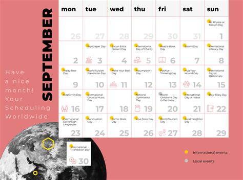 september event calendar market research company scheduling worldwide