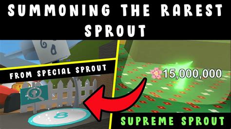 Summoning The Rarest Sprout Supreme Sprout By Planting 1 Daily Special Bee Swarm Simulator