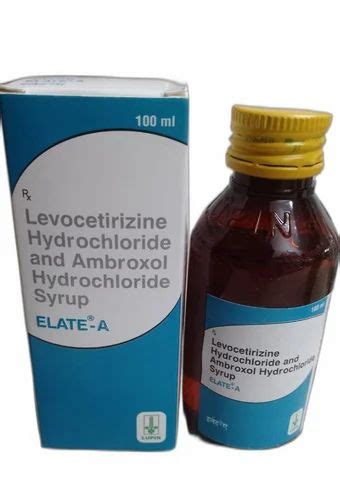 Lupin Elate A Levocetirizine Hydrochloride Ambroxol Hydrochloride Syrup