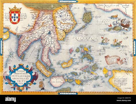 Antique Maps Of The World Map Of South East Asia Abraham Ortelius C