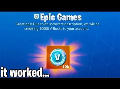 FORTNITE VBUCKS GLITCH 10,000 VBUCKS EVERYTIME - YouTube