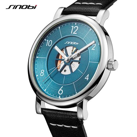 Sinobi Luxury Business Men S Watches Luminous Mm Dial Real Leather