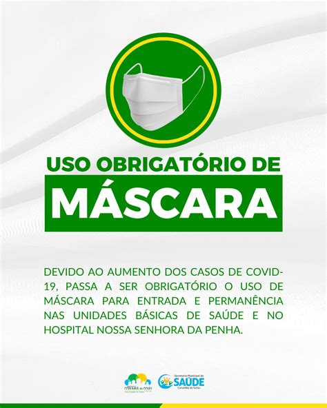 Uso Obrigat Rio De M Scara Nas Ubs E Hospital Municipal Prefeitura De