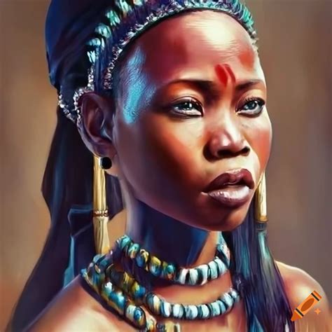 Portrait Of An African Warrior Queen On Craiyon