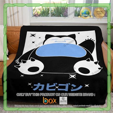 HOT Pokemon Anime Snorlax Blanket Shower Curtain Boxbox Branding Luxury T Shirts Online In USA