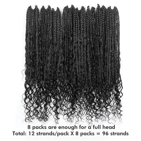 crochet boho box braids human hair 2