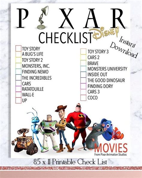 List Of Disney Pixar Movies