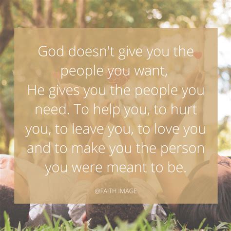 God Gives People That You Need