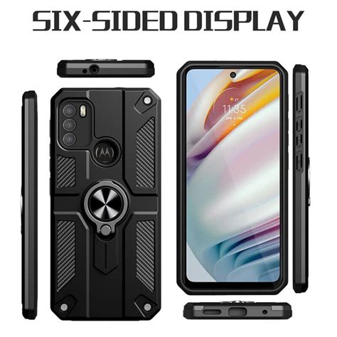 For Motorola Moto G10 G20 G30 G50 G60 Case Shockproof Armor Ring Stand