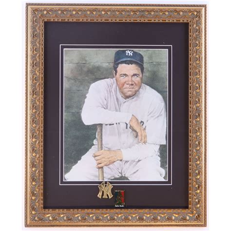 Babe Ruth Yankees Custom Framed Art Print Display With Babe Ruth 100th