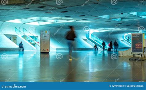 Subway station in Lisbon editorial stock photo. Image of commuting ...