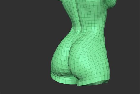 D Model Bodybuilder Female Torso Vr Ar Low Poly Cgtrader