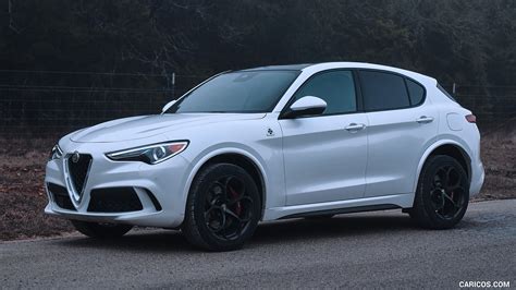 Alfa Romeo Stelvio Quadrifoglio | 2018MY (Color: Trofeo White) | Front Three-Quarter