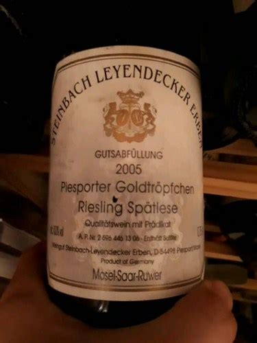 Steinbach Leyendecker Erben Piesporter Goldtröpfchen Riesling Spätlese