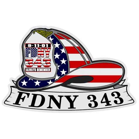 FDNY 343 Fire Helmet - Fireman's Graphics - Vinyl Graphic Printing