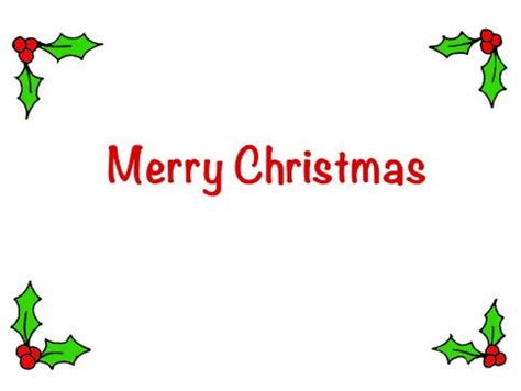 Christmas Card Insert - Holly design A5 -2 up on an A4 page - landscape ...