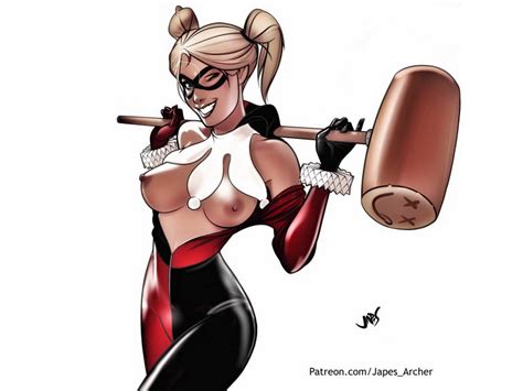 Harley Quinn Lips Blonde Solo Female Only Nipples Tits Your Cartoon Porn