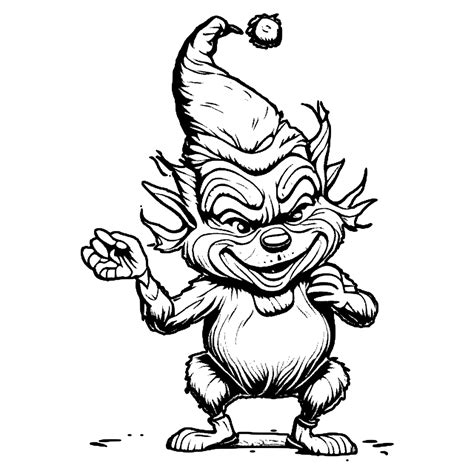 Grinch Coloring Page · Creative Fabrica