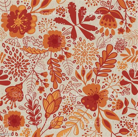 🔥 Download Botanical Seamless Retro Pattern Vintage Floral Wallpaper Orange By Kevinjohnson