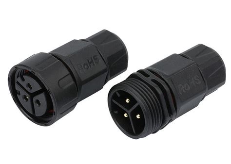 Pin Waterproof Power Cable Connectors Male Female Connectors For