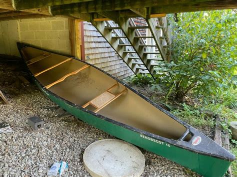 Green Old Town Penebscot 16 Royalex Canoe For Sale From United States