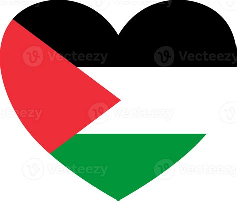 Palestine flag heart shape 41276096 PNG