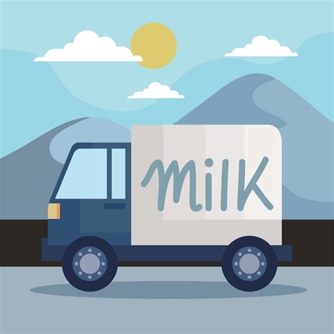 Milk Transport Truck Vector Art At Vecteezy